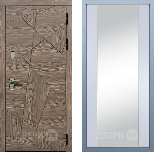 Входная металлическая Дверь Дива МД-97/2 Д-15 Зеркало Белый в Троицк