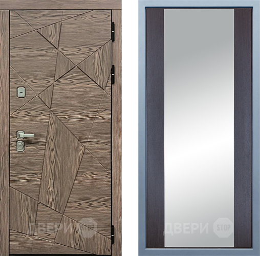 Входная металлическая Дверь Дива МД-97/2 Д-15 Зеркало Венге в Троицк
