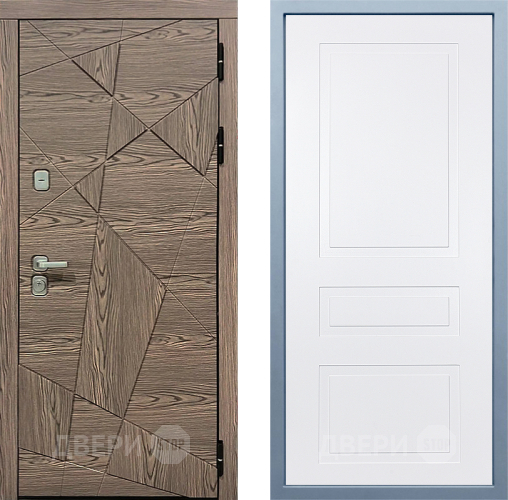 Входная металлическая Дверь Дива МД-97/2 Н-13 Белый в Троицк