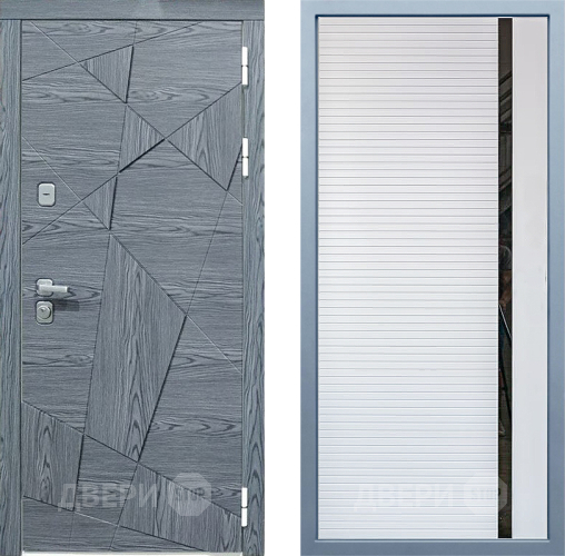 Входная металлическая Дверь Дива МД-97/3 МХ-45 Белый матовый в Троицк