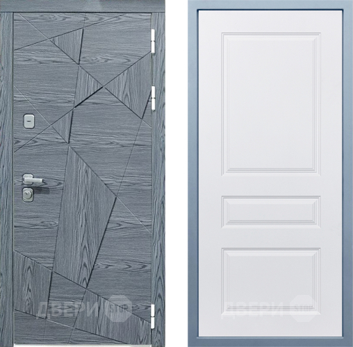 Входная металлическая Дверь Дива МД-97/3 Д-13 Белый в Троицк