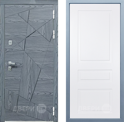 Входная металлическая Дверь Дива МД-97/3 Н-13 Белый в Троицк