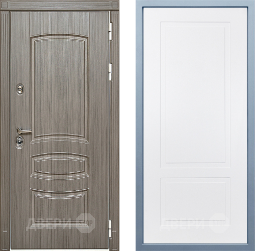 Входная металлическая Дверь Дива МД-42 Н-7 Белый в Троицк