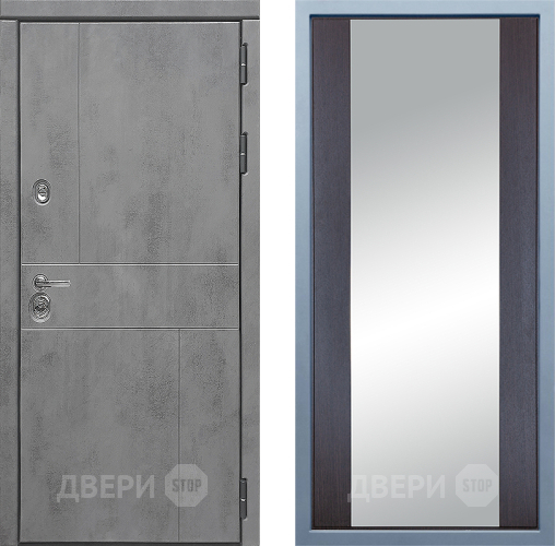 Входная металлическая Дверь Дива МД-48 Д-15 Зеркало Венге в Троицк