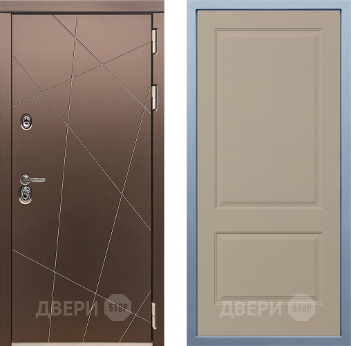 Входная металлическая Дверь Дива МД-50 Д-7 Шампань в Троицк