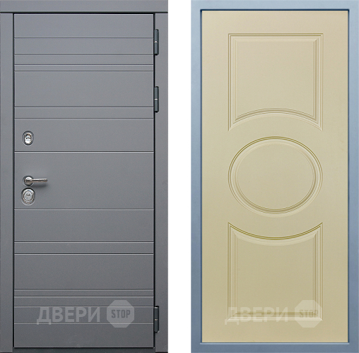 Входная металлическая Дверь Дива МД-39 Д-8 Шампань в Троицк