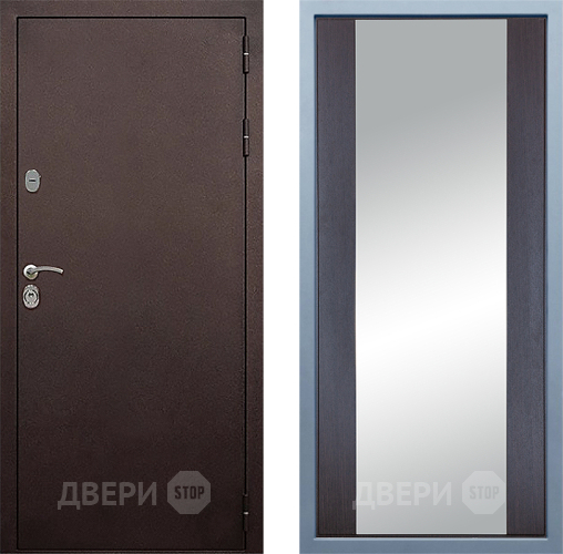 Дверь Дива МД-40 Медь Д-15 Зеркало Венге в Троицк