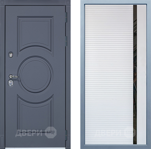 Входная металлическая Дверь Дива МХ-30 STR МХ-45 Белый матовый в Троицк