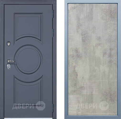 Входная металлическая Дверь Дива МХ-30 STR Д-4 Бетон темный в Троицк