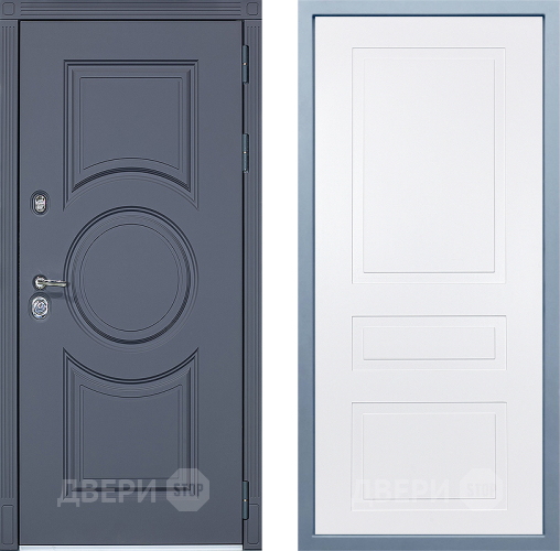 Входная металлическая Дверь Дива МХ-30 STR Н-13 Белый в Троицк