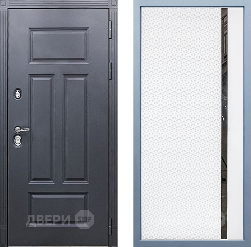 Входная металлическая Дверь Дива МХ-29 STR МХ-47 Белый матовый в Троицк