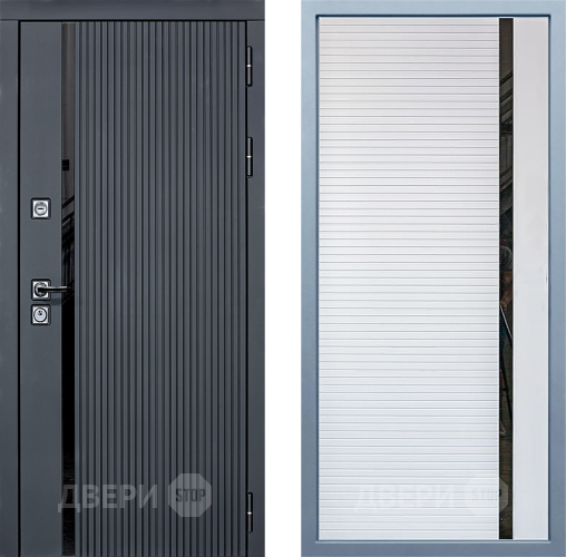 Входная металлическая Дверь Дива МХ-46 STR МХ-45 Белый матовый в Троицк