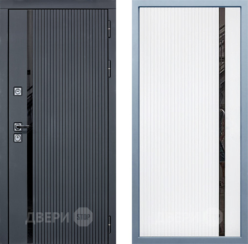 Входная металлическая Дверь Дива МХ-46 STR МХ-46 Белый матовый в Троицк