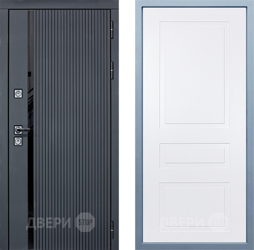 Входная металлическая Дверь Дива МХ-46 STR Н-13 Белый в Троицк
