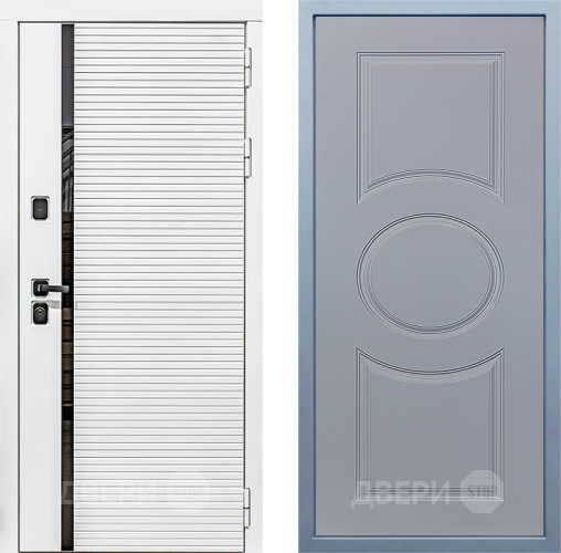 Входная металлическая Дверь Дива МХ-45 Белая STR Д-8 Силк Маус в Троицк