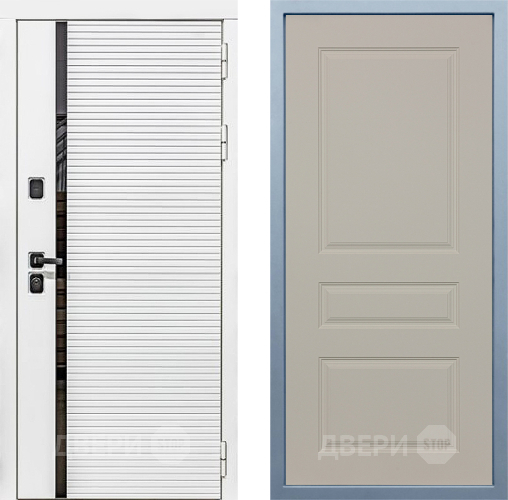 Входная металлическая Дверь Дива МХ-45 Белая STR Д-13 Шампань в Троицк