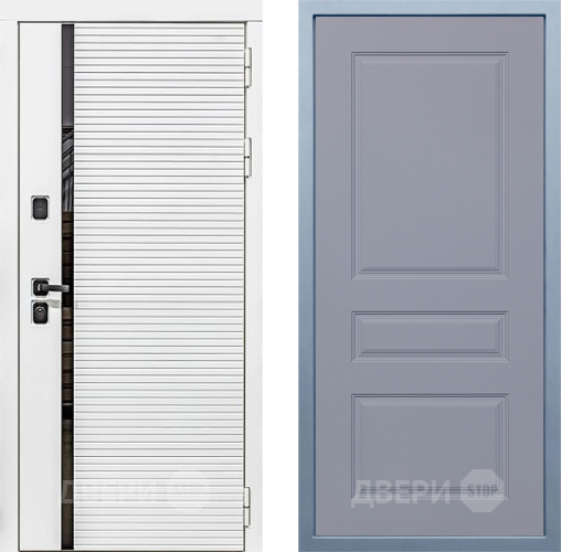 Входная металлическая Дверь Дива МХ-45 Белая STR Д-13 Силк Маус в Троицк