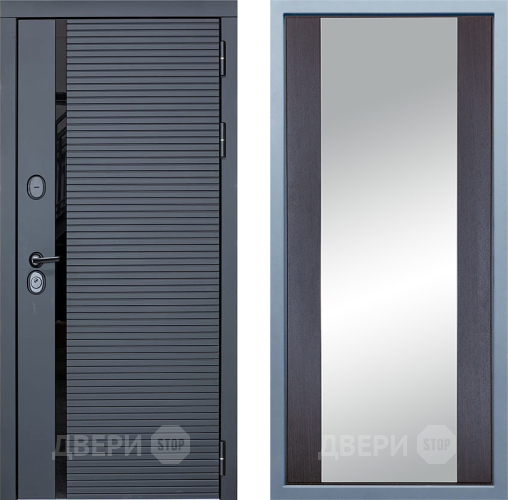 Входная металлическая Дверь Дива МХ-45 STR Д-15 Зеркало Венге в Троицк