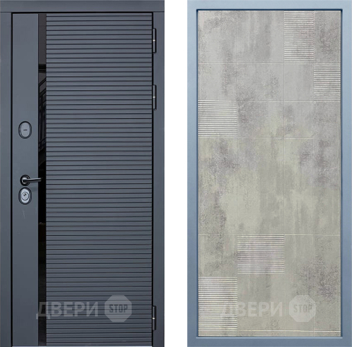 Входная металлическая Дверь Дива МХ-45 STR Д-4 Бетон темный в Троицк