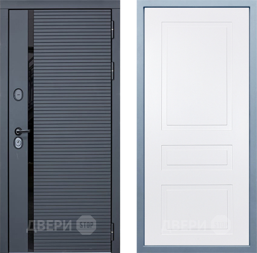 Входная металлическая Дверь Дива МХ-45 STR Н-13 Белый в Троицк