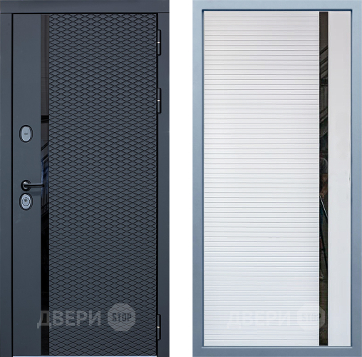 Входная металлическая Дверь Дива МХ-47 STR МХ-45 Белый матовый в Троицк