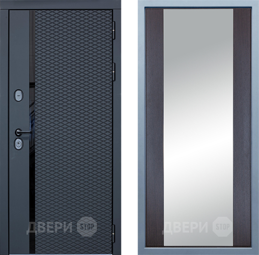Входная металлическая Дверь Дива МХ-47 STR Д-15 Зеркало Венге в Троицк