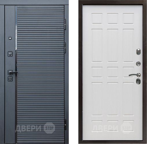 Входная металлическая Дверь Престиж Черная Линия Спарта Лиственница белая в Троицк