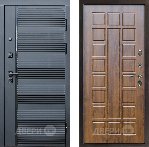 Входная металлическая Дверь Престиж Черная Линия Престиж Дуб в Троицк