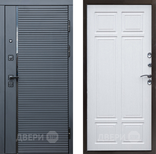 Входная металлическая Дверь Престиж Черная Линия Премиум Лиственница белая в Троицк