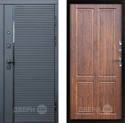 Входная металлическая Дверь Престиж Черная Линия Премиум Орех светлый в Троицк