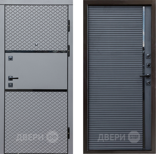 Входная металлическая Дверь Престиж Ромб Porte Черный кварц в Троицк