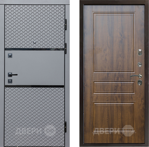 Входная металлическая Дверь Престиж Ромб Классика Дуб в Троицк
