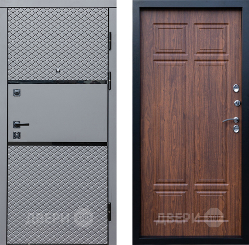 Входная металлическая Дверь Престиж Ромб Премиум Орех темный в Троицк