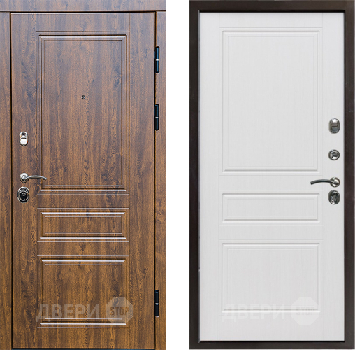 Входная металлическая Дверь Престиж Классика Дуб Классика Белое дерево в Троицк