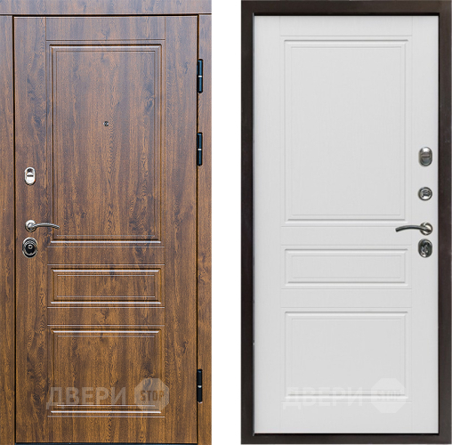 Входная металлическая Дверь Престиж Классика Дуб Классика Лиственница белая в Троицк