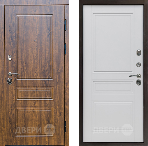 Входная металлическая Дверь Престиж Классика Дуб Классика Белый матовый в Троицк