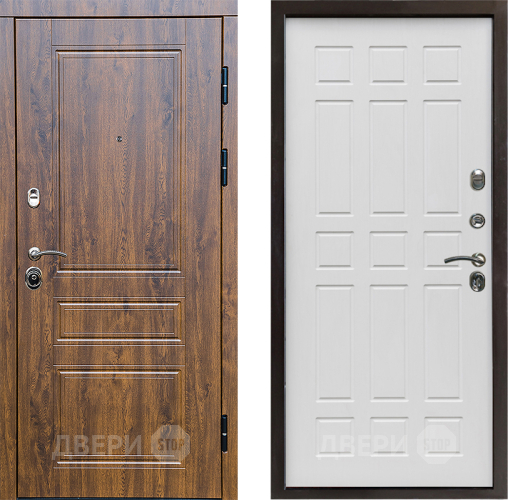 Входная металлическая Дверь Престиж Классика Дуб Спарта Белое дерево в Троицк