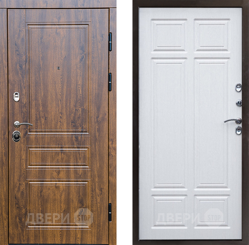 Входная металлическая Дверь Престиж Классика Дуб Премиум Лиственница белая в Троицк