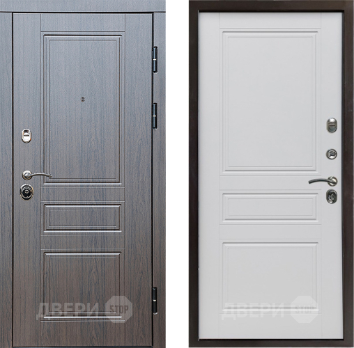 Входная металлическая Дверь Престиж Классика Венге Классика Белый матовый в Троицк