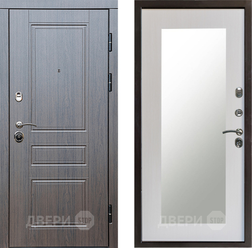 Входная металлическая Дверь Престиж Классика Венге Зеркло Пастораль Лиственница белая в Троицк