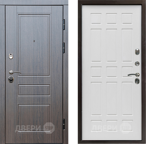 Входная металлическая Дверь Престиж Классика Венге Спарта Белое дерево в Троицк