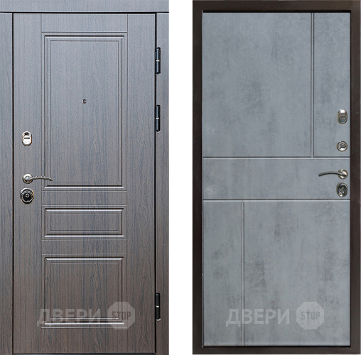 Входная металлическая Дверь Престиж Классика Венге Горизонт Бетон темный в Троицк