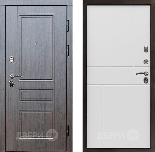 Входная металлическая Дверь Престиж Классика Венге Горизонт Бетон белый в Троицк