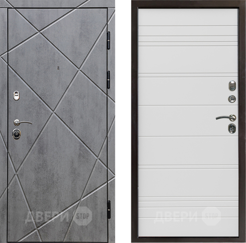 Входная металлическая Дверь Престиж Лучи Line Белый в Троицк