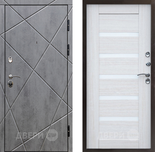 Входная металлическая Дверь Престиж Лучи Царга Лиственница белая в Троицк