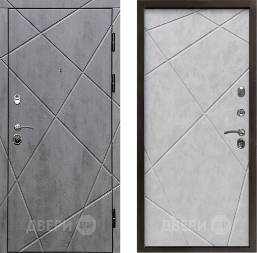 Входная металлическая Дверь Престиж Лучи Лучи Бетон светлый в Троицк