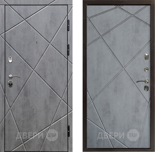 Входная металлическая Дверь Престиж Лучи Лучи Бетон темный в Троицк
