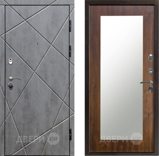Входная металлическая Дверь Престиж Лучи Зеркло Пастораль Дуб в Троицк