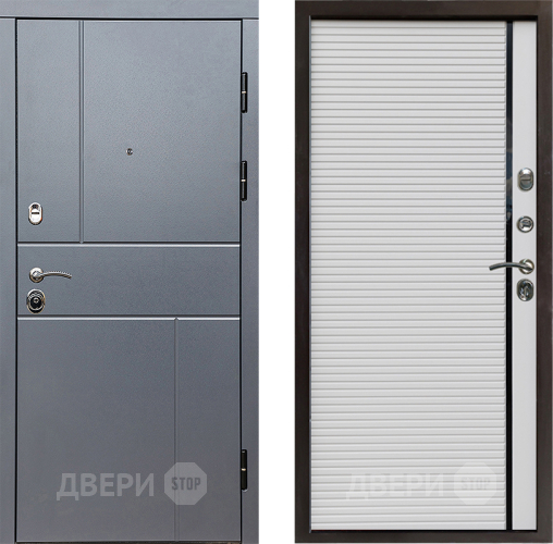 Входная металлическая Дверь Престиж Горизонт Грэй Porte Белый в Троицк