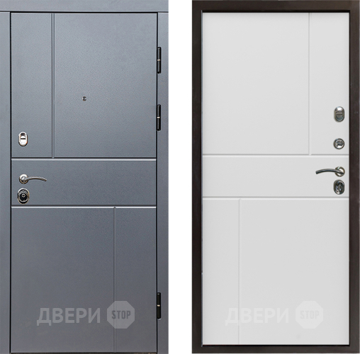 Входная металлическая Дверь Престиж Горизонт Грэй Горизонт Бетон белый в Троицк
